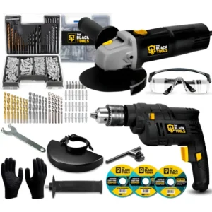 Kit Furadeira Impacto + Esmerilhadeira 4.1/2 780w 300 Peças