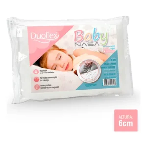 Travesseiro Baby Nasa Duoflex Altura 6cm Antiácaro Branco
