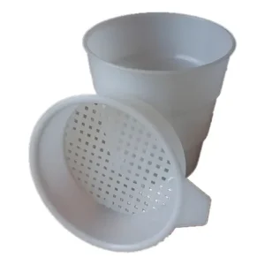 Copo E 2 Peneiras Grande Do Extrator Espremedor Suco Laranja Branco N/a
