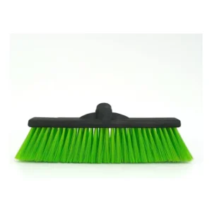 Vassoura Gari Nylon 40cm Resistente C/ Cabo De Madeira Rosca