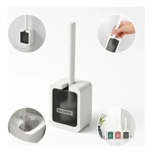 Escova Sanitária Com Suporte Moderno Para Banheiro Higiene Verde/rosa/preta Sortida