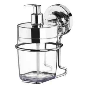 Suporte Porta Sabonete Líquido Fixação Por Ventosa Future Natural/ Cromado