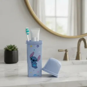 Porta Escova Dente Stitch Disney Higiene Estojo Dental Case