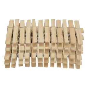 60 Prendedor De Roupa Madeira Varal Pregador Promoção Gina