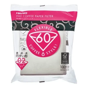 Filtro de Papel Hario V60 Branco Nº 02 C/ 100 Unidades Para Café