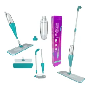 Rodo Mágico Mop Spray Limpeza Dispenser Reservatorio Giratorio 360 Pano Microfibra Cabo Inox Esfregão Vassoura Magica Rodo Magico Limpa Casa Chão Vidro Cor Verde - Farmácias Convento Da Penha