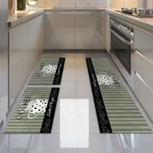 Tapete De Cozinha Jogo 3 Peças Light Antiderrapante Comprimento 1.2 m Cor Cinza Desenho do tecido Néctar Largura 34 cm