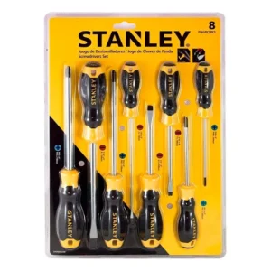 Jogo Chave Fenda E Philips 8 Pecas Ponta Imantada Stanley Nf