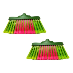Kit Limpeza 2 Vassouras Nylon Resistente Casa Sala Sem Cabo