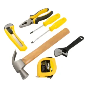 Kit Ferramentas Eda 7 Com Martelo E Alicate Peças Versáteis Preto