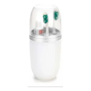 Porta Escova E Pasta Com Tampa Transparente 500ml Arthi Branco