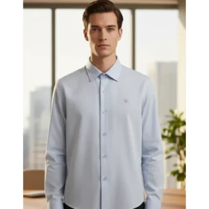 Camisa Masculina Manga Longa Com Algodão Pima Fio 80 Premium
