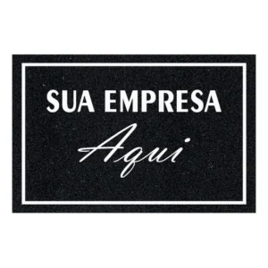 Tapete Capacho Personalizado Capacheria Antiderrapante Preto 200x80cm