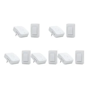 Kit C/5 - Campainha Sem Fio Qualitronix Pilha/tomada 52 T... Branco