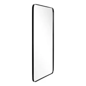 Espelho Retangular Com Moldura Metal Para Banheiro 160x50cm Moldura Preto