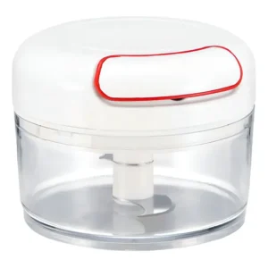 Mini Processador Triturador Manual Relet Branco Lâminas Metal