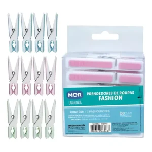 Prendedor De Roupa Emborrachado Fashion 12pçs Mor