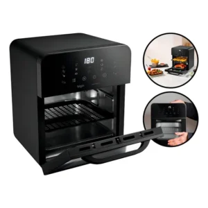 Fritadeira Elétrica Air Fryer Assa Frita Aquece 10l 1400w Cor Preto