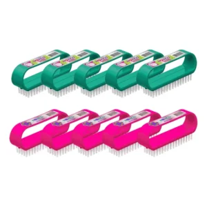 Kit 10 Escovas Limpeza Delicada Noviça Multisuperfícies Cerdas Macias