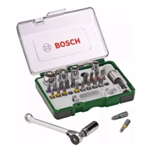 Conjunto Bosch de 27 peças de pontas e chaves