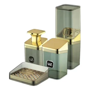 Kit 4 Pcs Porta Sabonete Escova Saboneteira Algodão Drdo Uz