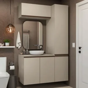 Conjunto Banheiro 120cm 3 Portas 3 Gavetas Agata Madesa 1b