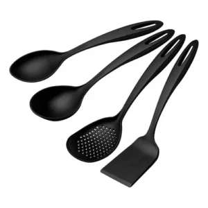 Jogo De Utensílios Tramontina Nylon Colher Concha Espátula Preto