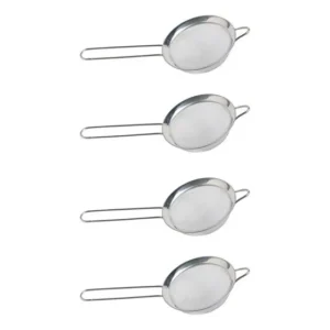 4un Peneira Aço Inox 10cm Utensílio Cozinha Coador Polvilhar