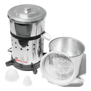 Extrator Espremedor De Suco Grande Profissional 3 Lts Inox Cinza 60 Mhz