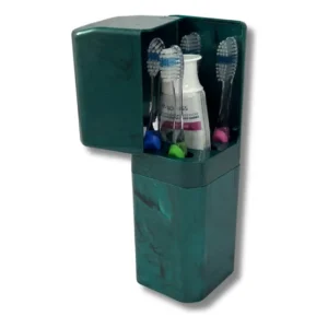 Dispenser De Banheiro Compartimento Suporte De Escova Pasta Cor Verde Guatemala