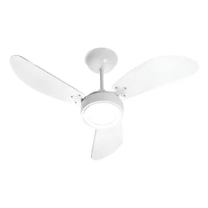 Ventilador de teto Venti-Delta New Light LED 38-3282 com 3 pás de Madeira branco estrutura branco, 93cm de diâmetro