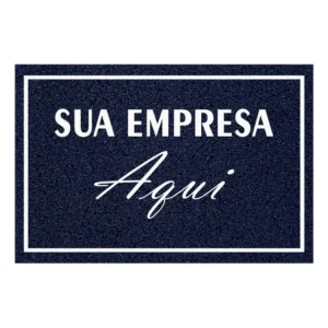 Tapete Capacho Personalizado Azul-marinho Capacheria 80x50cm Antiderrapante
