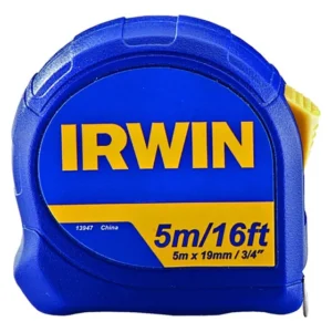 Trena Irwin Standard 5m x 19mm IW13947 com Trava Fita de Aço Profissional