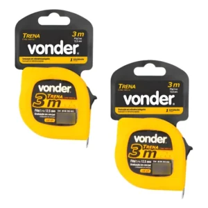 Kit 2 Trena Aço Vonder 3mx12,5mm Econômica Compacta Durável