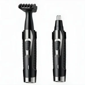 Máquina Depilar Kemei 2 em 1 Barba Bigode Axilas Bivolt Recargável Inox