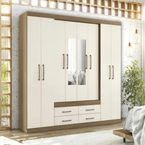 Guarda-roupa Casal 8 Portas 4 Gavetas Nápoles Com Cjwt