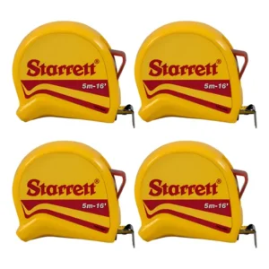 Kit 4 Trena Starrett 5 Metros Mm E Pol Largura Da Fita 19mm