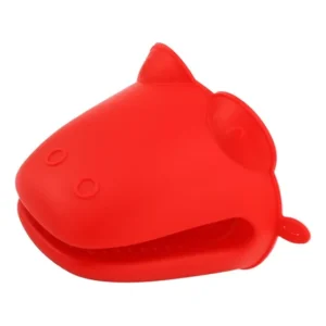 Kit 2 Luva De Silicone Proteção Cozinha Térmica Pegador Cabo Vermelho