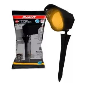 Kit 2x Espeto De Jardim Led Hummer 5w Âmbar Avant Ip65 Cor Da Cúpula Vidro Cor Da Estrutura Preto