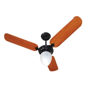 Ventilador De Teto New Delta Light Mogno Venti Delta Cor da estrutura Preto
