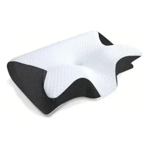 Travesseiro Cervical Ortopédico Magnético Wing Pillow Branco Capa Branca/preta