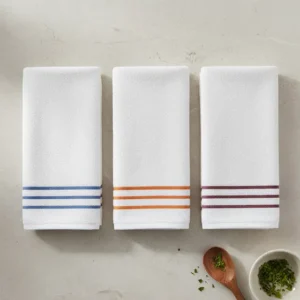 Kit 6 Panos De Prato Atoalhado 100% Algodão Nobre Teka 45x70 Sortido Lisa