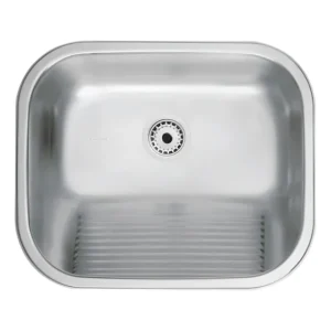 Tanque Inox Encaixe 34l Acetinado 50cm X 40cm Tramontina Cor Inox Acetinado