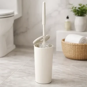 Escova Sanitária Limpeza De Vaso C/ Suporte Cinza Claro Coza Cinza