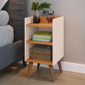 Mesa De Cabeceira Retro Quarto Apoio Cama Alta Com Nicho