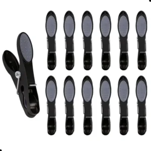 Prendedor Multiuso Emborrachado 12 Peças Preto Mor