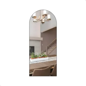 Espelho Vitral Decorativo Orgânico Oval Moderno 150x50 Moldura Caramelo
