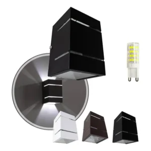 Luminária arandela led bidirecional de parede Starlumen ST327 Marrom luz cor branco-frio