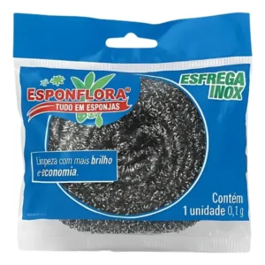 Esponja De Aço Esfrega Inox 7g Limpeza Pesada Não Enferruja