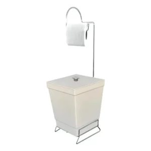 Lixeira Para Banheiro Com Suporte Papel Higiênico Luxo Stolf